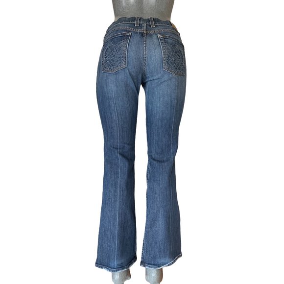 Lucky Brand Boot Cut Womens Jeans Tag 6 Blue Flared Mid-Rise W29xL31 Denim - Picture 1 of 12